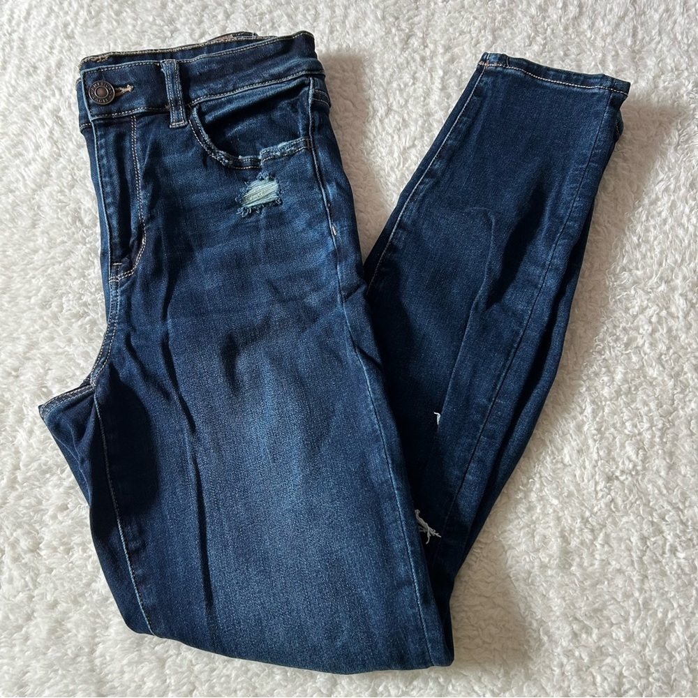 American Eagle Distressed Hi Rise Jegging Size 10